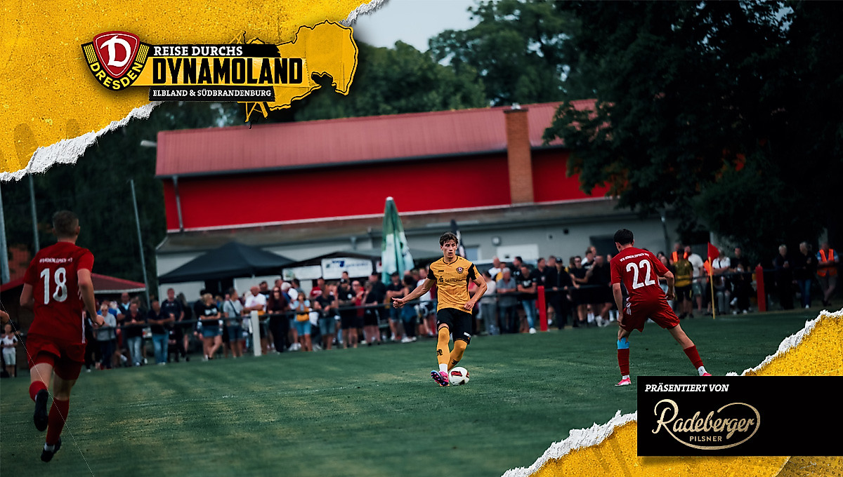 Ein Spieler von Dynamos U21 am Ball im Spiel gegen den VfB Hohenleipisch