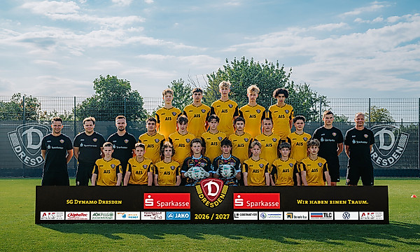 Das Mannschaftsfoto der U16 der zur Saison 2026/27.