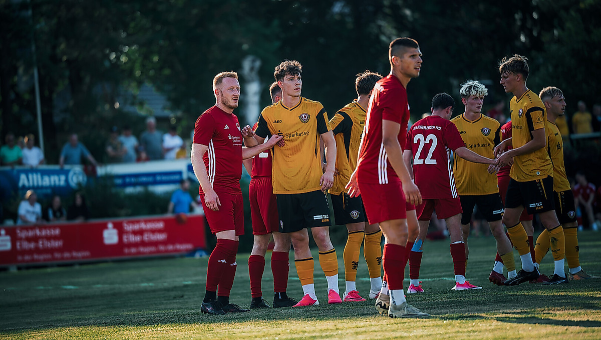 Die Spieler der U21 im Testspiel gegen Hohenleipisch.