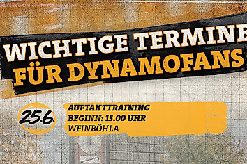 Eine Grafik mit Terminen für Dynamofans.