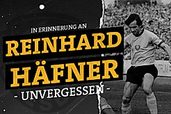 Grafik mit einem Bild von Reinhard Häfner und der Beschriftung: In Erinnerung an Reinhard Häfner. Unvergessen.