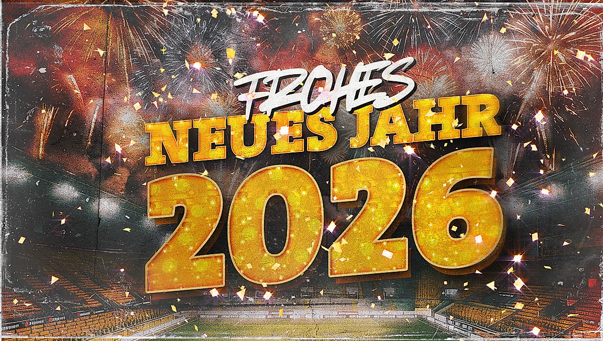 Eine Grafik mit der Aufschrift: Frohes Neues Jahr 2026!