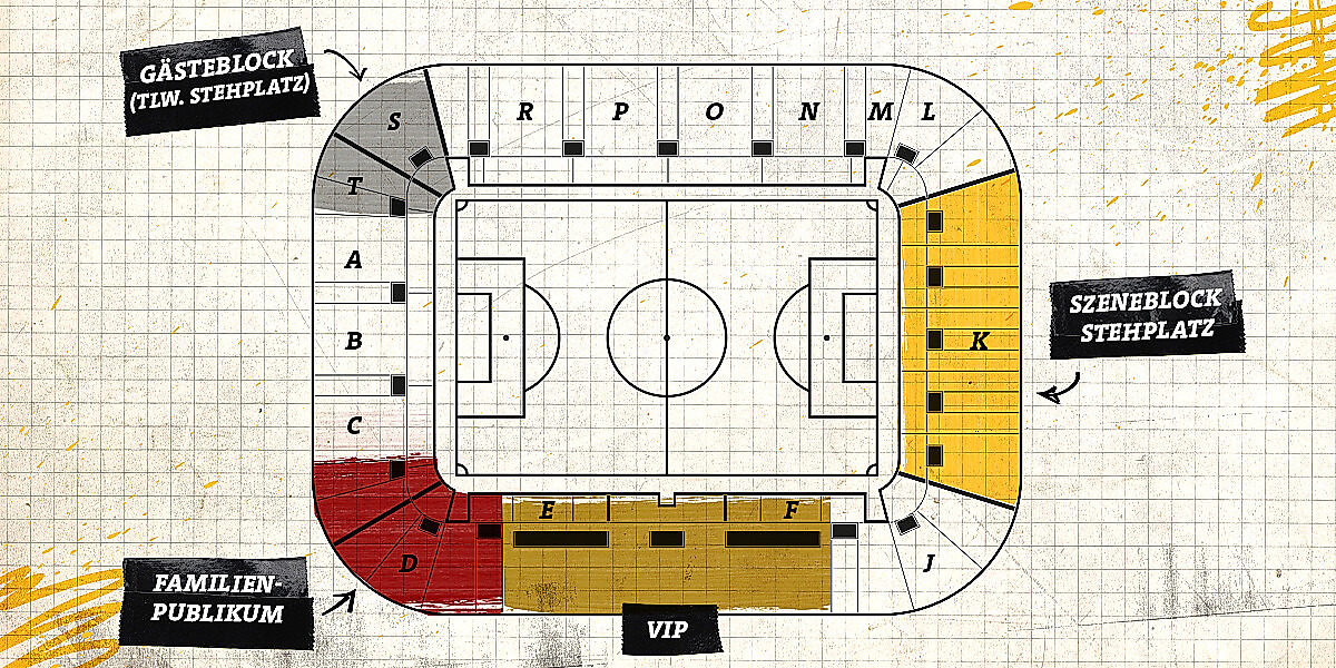 Stadionplan des Rudolf-Harbig-Stadions