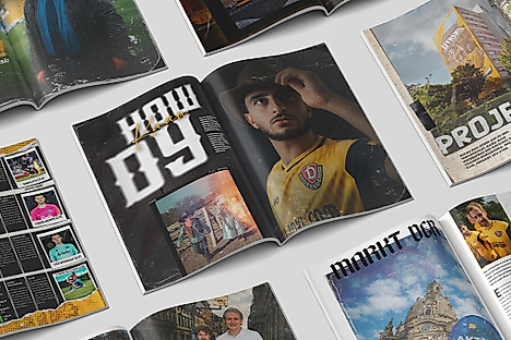 EIne Grafik mit mehreren aufgeschlagenen Magazinen