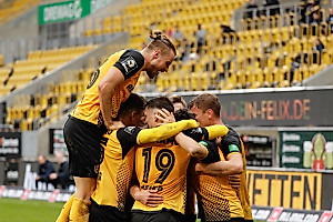 Am Ende bejubelt Dynamo einen souveränen Heimdreier. | Foto: Steffen Kuttner