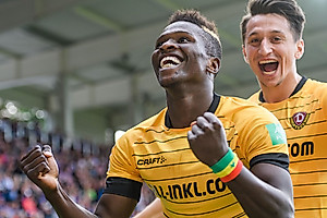 Koné bejubelt den Führungstreffer