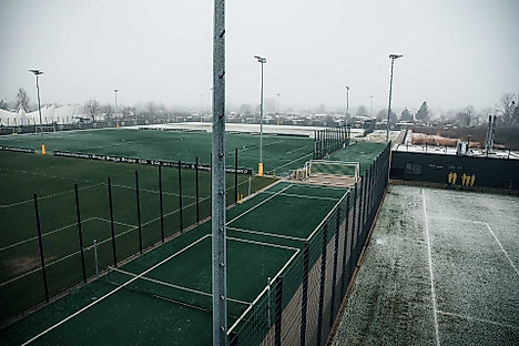Trainingsgelände bei Schneewetter