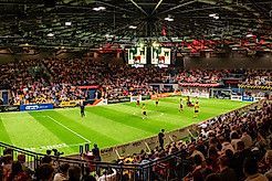 Die Sparkassen-Arena Zwickau beim Finale der ZEV Hallenmasters 2026