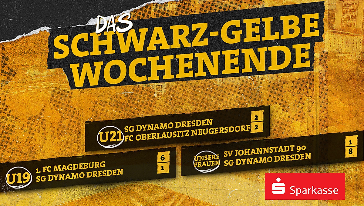 Eine Ergebnisübersicht von Dynamos Frauen sowie den Nachwuchsteams vom Wochenende 06.12.-07.12.2025