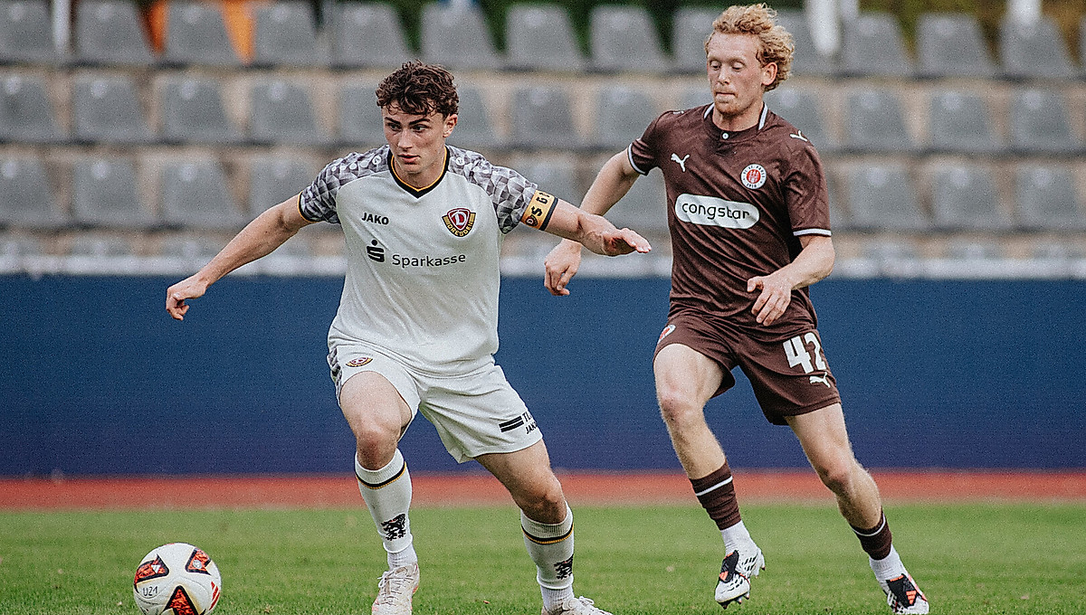 Aaron Riedel am Dienstag gegen den FC St. Pauli.