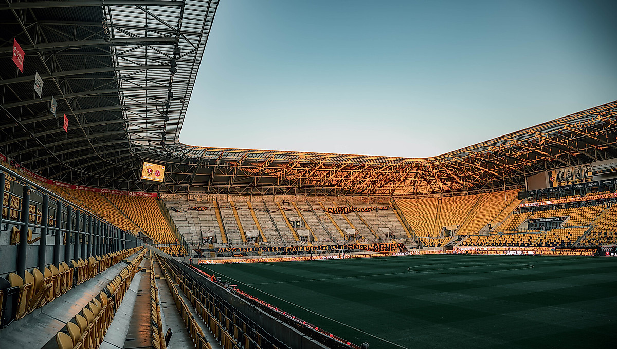 Das Rudolf-Harbig-Stadion in Dresden.