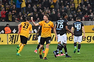Marco Hartmann jubelt nach seinem Tor zum 1:2