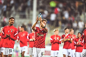 25.08.2021: Nach einem Monat in der 3. Liga steht der erste Sieg zu Buche: Julius Tauriainen trifft in der 90. Minute zum goldenen 1:0 gegen Zweitliga-Absteiger Würzburg. Foto: Achim Keller