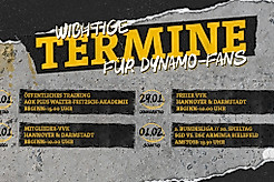 Eine Terminübersicht mit wichtigen Daten für Dynamo-Fans in der Woche vom 26. Januar - 1. Februar 2026