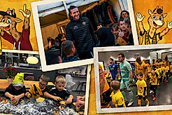 Eine Grafik mit verschiedenen Bildern von Veranstaltungen der Giraffenbande.