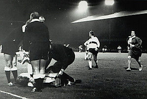 Gisela Passehr (ehemals Israel) 1967 in Glasgow im Einsatz. | Foto: Archiv Dresdner Fußballmuseum
