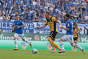 Haris Duljevic im Lauduell gegen Darmstadts Steinhöfer.