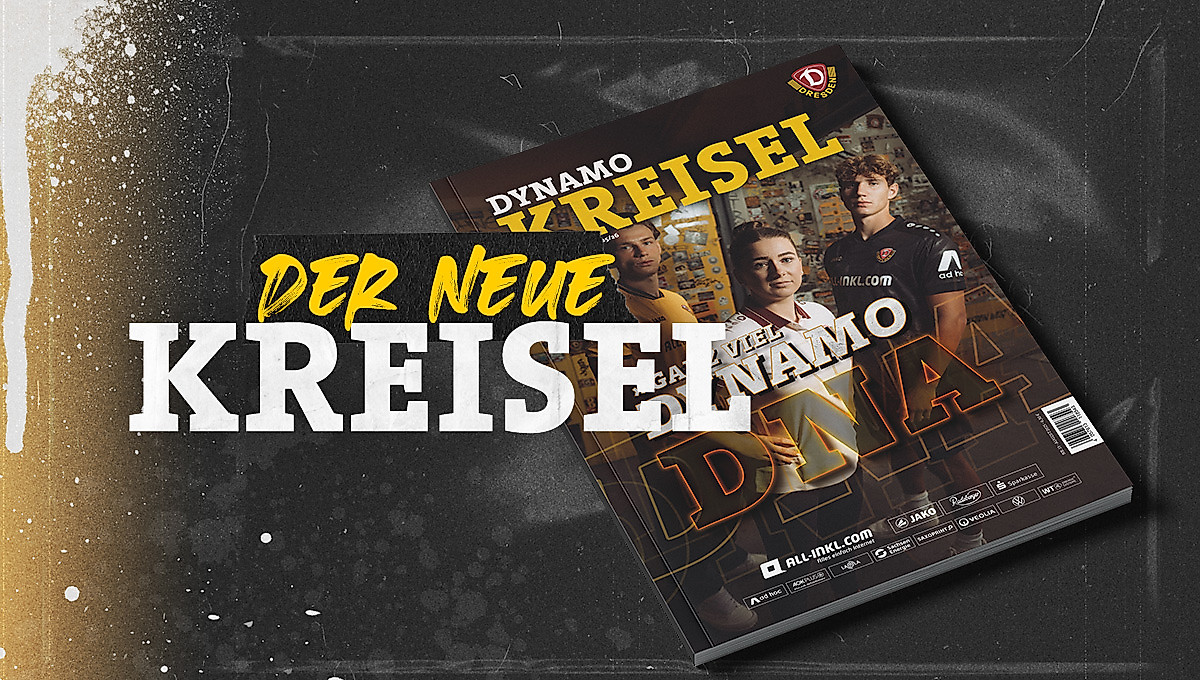 Grafik vom neuen Kreisel-Magazin mit dem Heft im Hintergrund und der Schrift davor