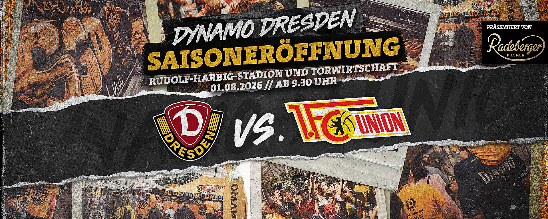 Eine Grafik zur Saisoneröffnung bei Dynamo Dresden am 1. August 2026