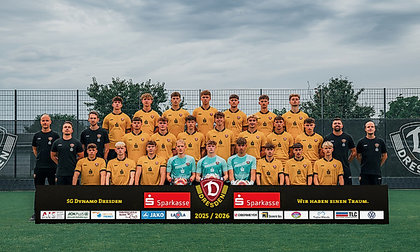 Das Mannschaftsfoto der U21 der SGD.