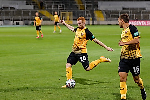 Paul Will an alter Wirkungsstätte. Dynamos defensiver Mittelfeldspieler wechselte im Sommer vom FC Bayern II zur SGD. | Foto: Steffen Kuttner