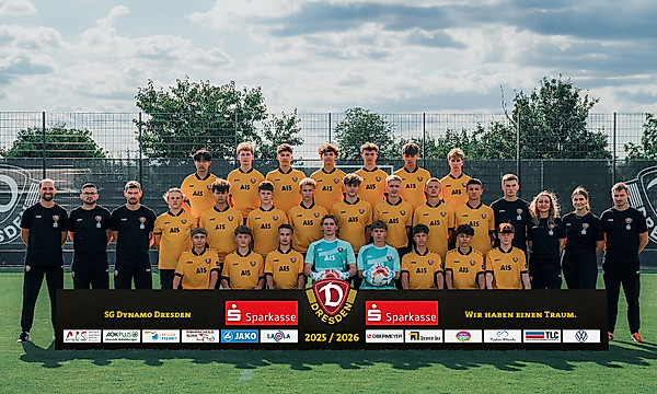 Das Mannschaftsfoto der U16 zur Saison 2025/26.