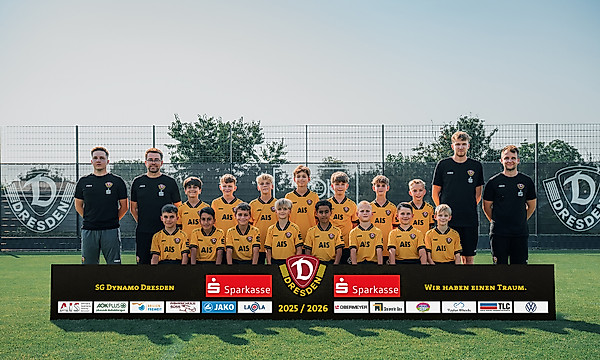 Das Mannschaftsfoto der U11 der SGD zur Saison 2025/26.