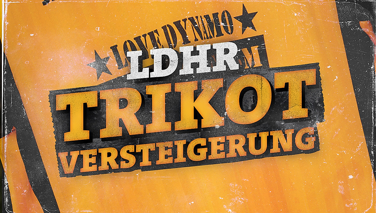Grafik mit der Aufschrift "LDHR TRIKOT VERSTEIGERUNG"