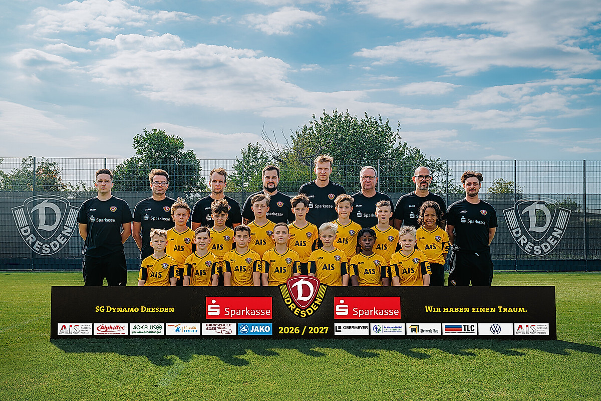 Das Mannschaftsfoto des U11-Perspektivteams zur Saison 2026/27.