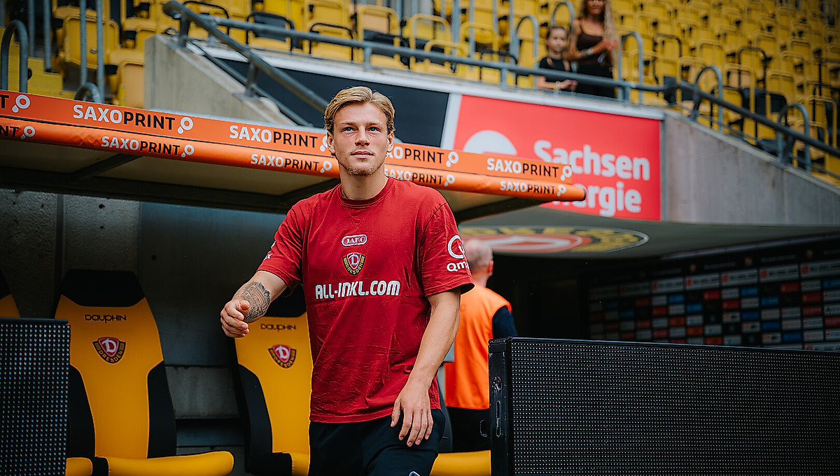 Jonas Oehmichen im Rudolf-Harbig-Stadion.