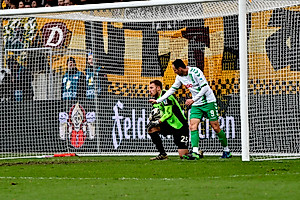 In der Nachspielzeit fällt der Anschlusstreffer – Freis will den Ball schnell holen, aber Dynamo bringt die Führung über die Zeit.