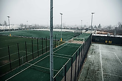 Trainingsgelände bei Schneewetter
