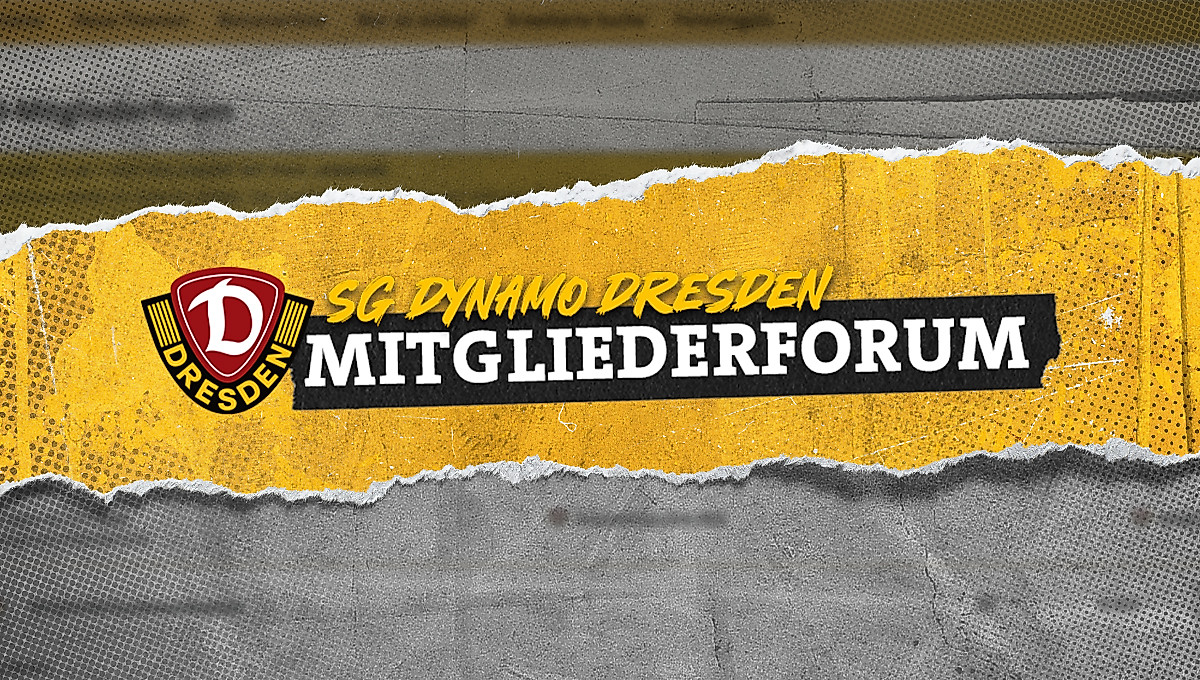 Grafik mit dem Text: SG Dynamo Dresden Mitgliederforum