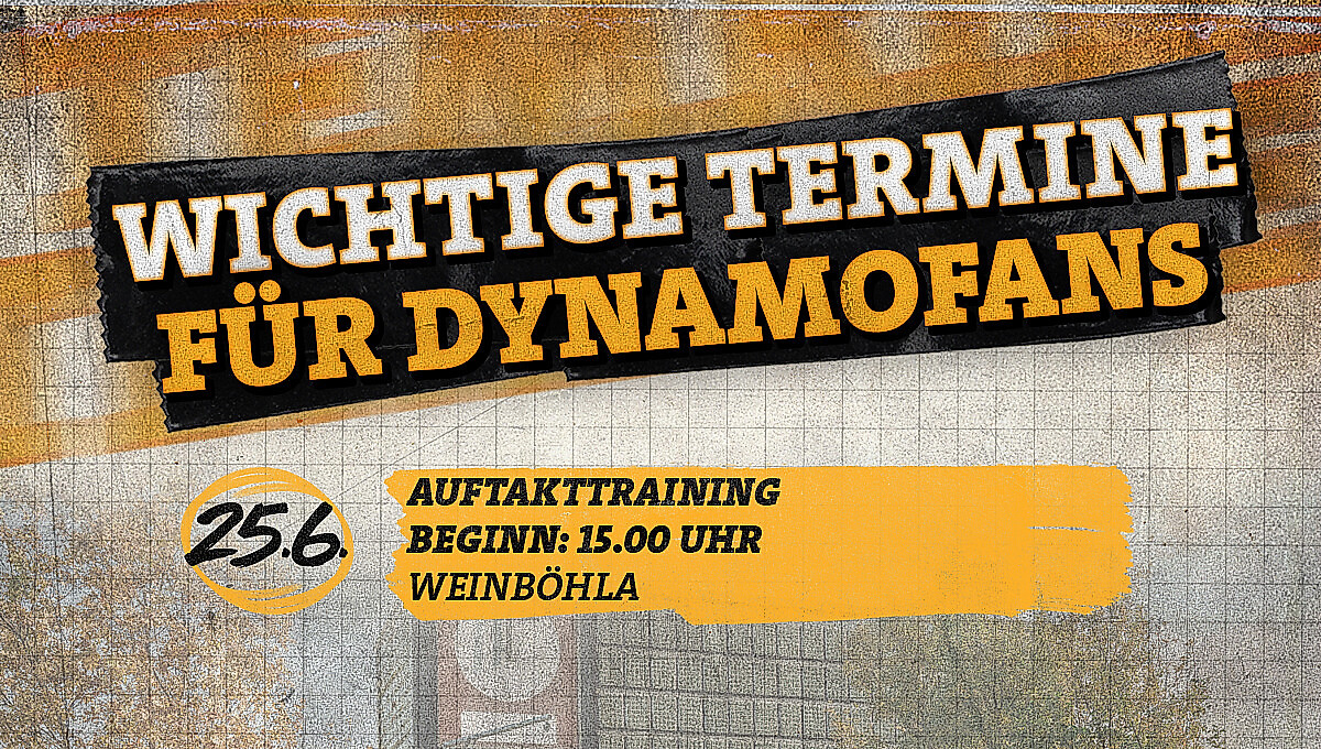 Eine Grafik mit Terminen für Dynamofans.