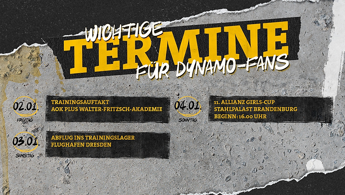 Eine Überischt der Termine rund um die SGD in der Woche vom 29.12.2025-04.01.2026