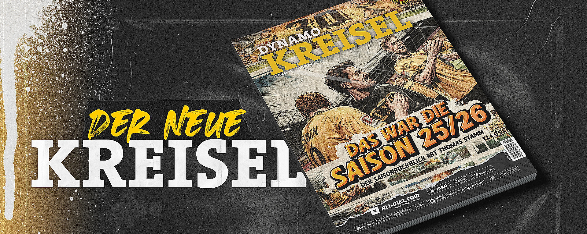 Eine Grafik mit dem Vereinsmagazin von Dynamo Dresden im Juni 2026