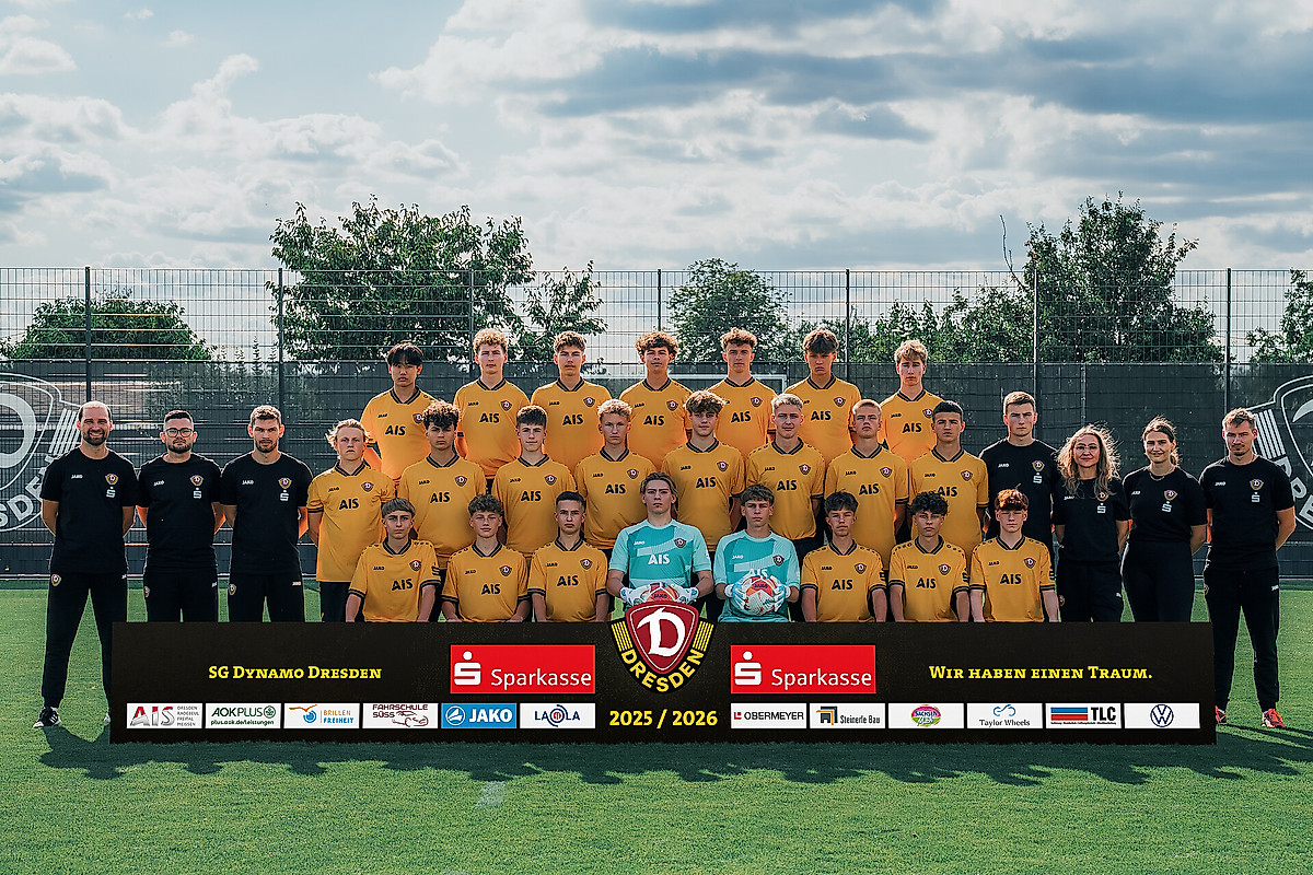 Das Mannschaftsfoto der U16 für die Saison 2025/26.