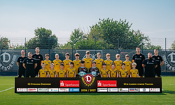Das Mannschaftsfoto der U14 zur Saison 2026/27.