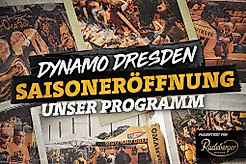 Eine Grafik zur Saisoneröffnung bei Dynamo Dresden am 1. August 2026