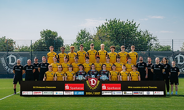 Das Mannschaftsfoto der U19 für die Saison 2026/27.