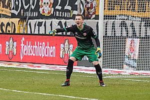 Markus Schubert hielt mit starken Paraden die Null fest. (Foto: Steffen Kuttner)