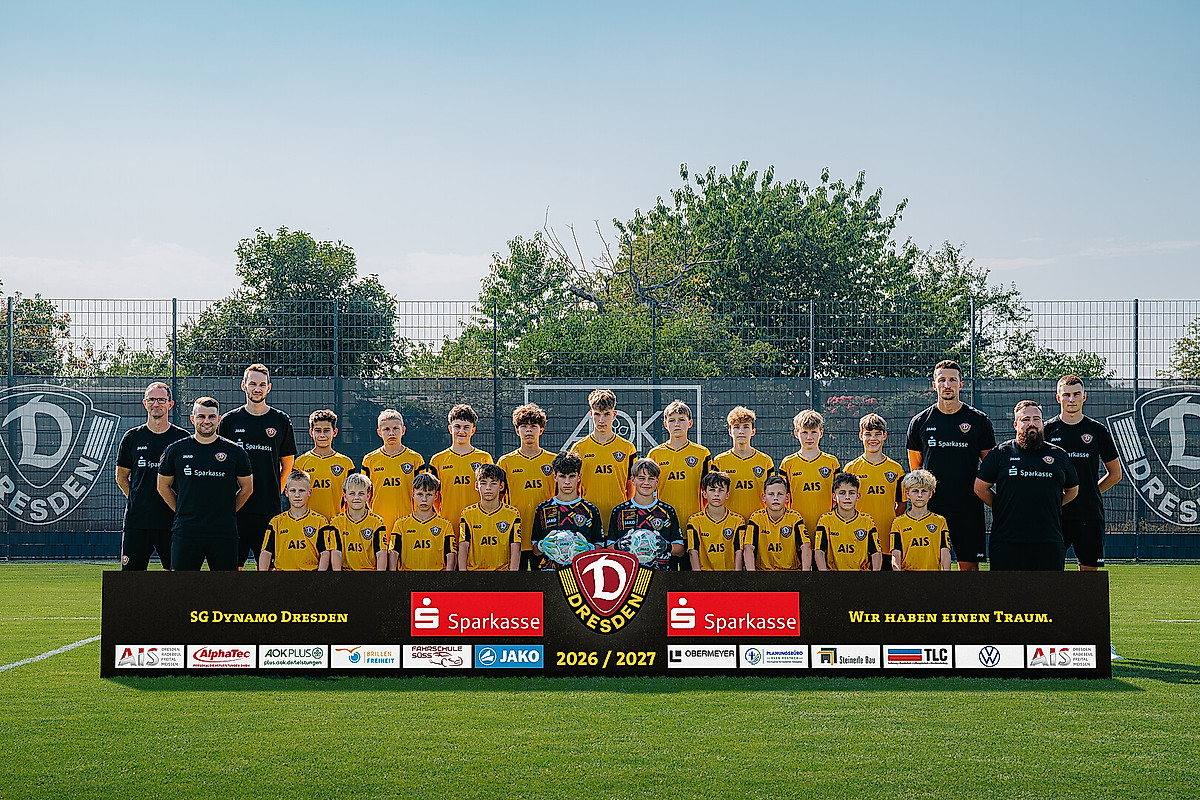 Das Mannschaftsfoto der U14 zur Saison 2026/27.