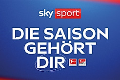 Eine Anzeige mit dem Werbeslogan von Sky Sport: Die Saison gehört dir.