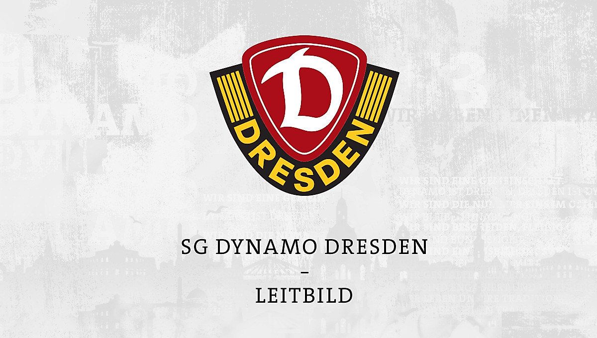 Vereinswappen der SG Dynamo Dresden mit Titel ‚Leitbild‘