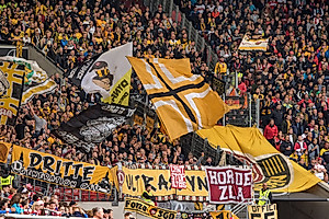 Zahlreiche Dynamos begleiten die Mannschaft ins Schwabenland.