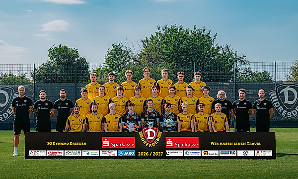 Das Mannschaftsfoto der U21 der Saison 2026/27.