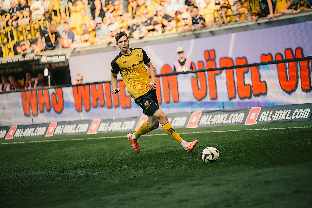 Paul Lehmann am Ball für die SGD.