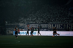 Dresdner Torjubel in der Magdeburger Avnet-Arena