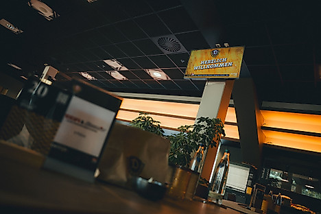 Der VIP-Bereich des Rudolf-Harbig-Stadions