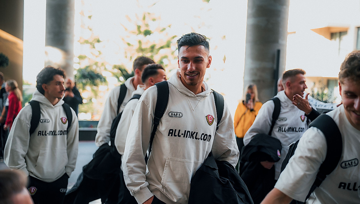 Claudio Kammerknecht bei der Ankunft am Mannschaftshotel.